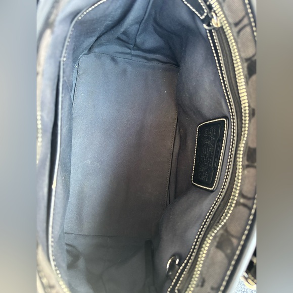 Vintage Coach Black Signature Tote Bag - Picture 11 of 12